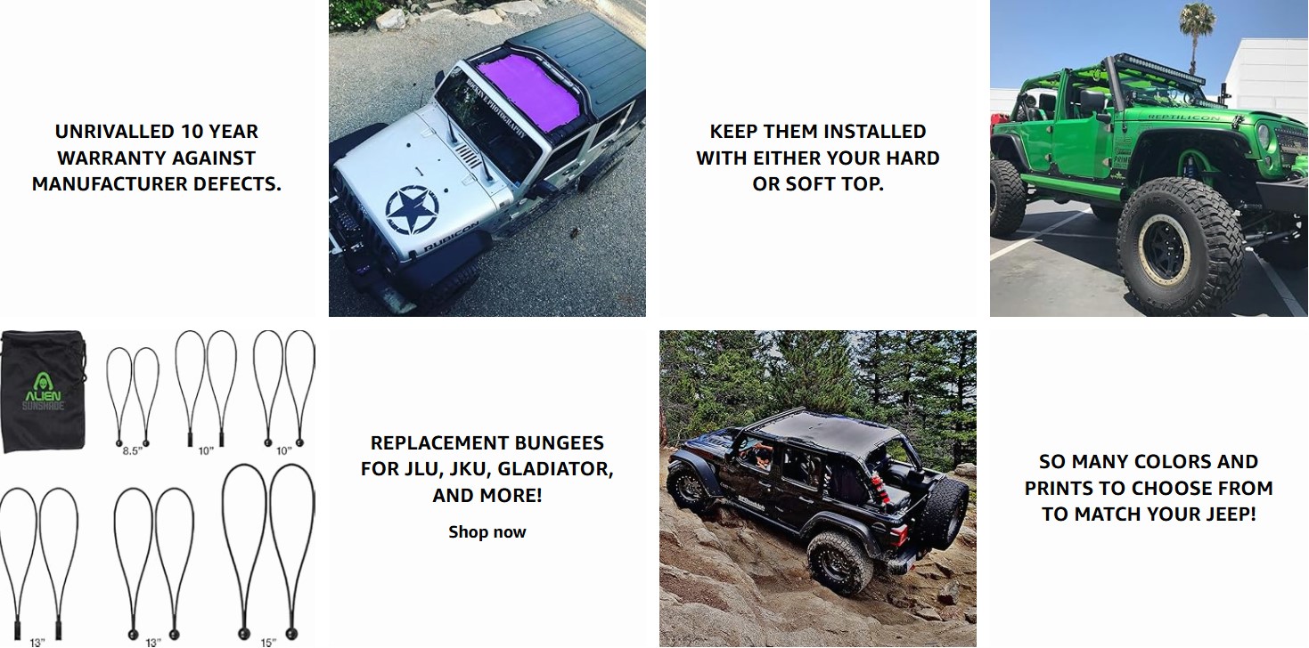 alien jeep sunshade